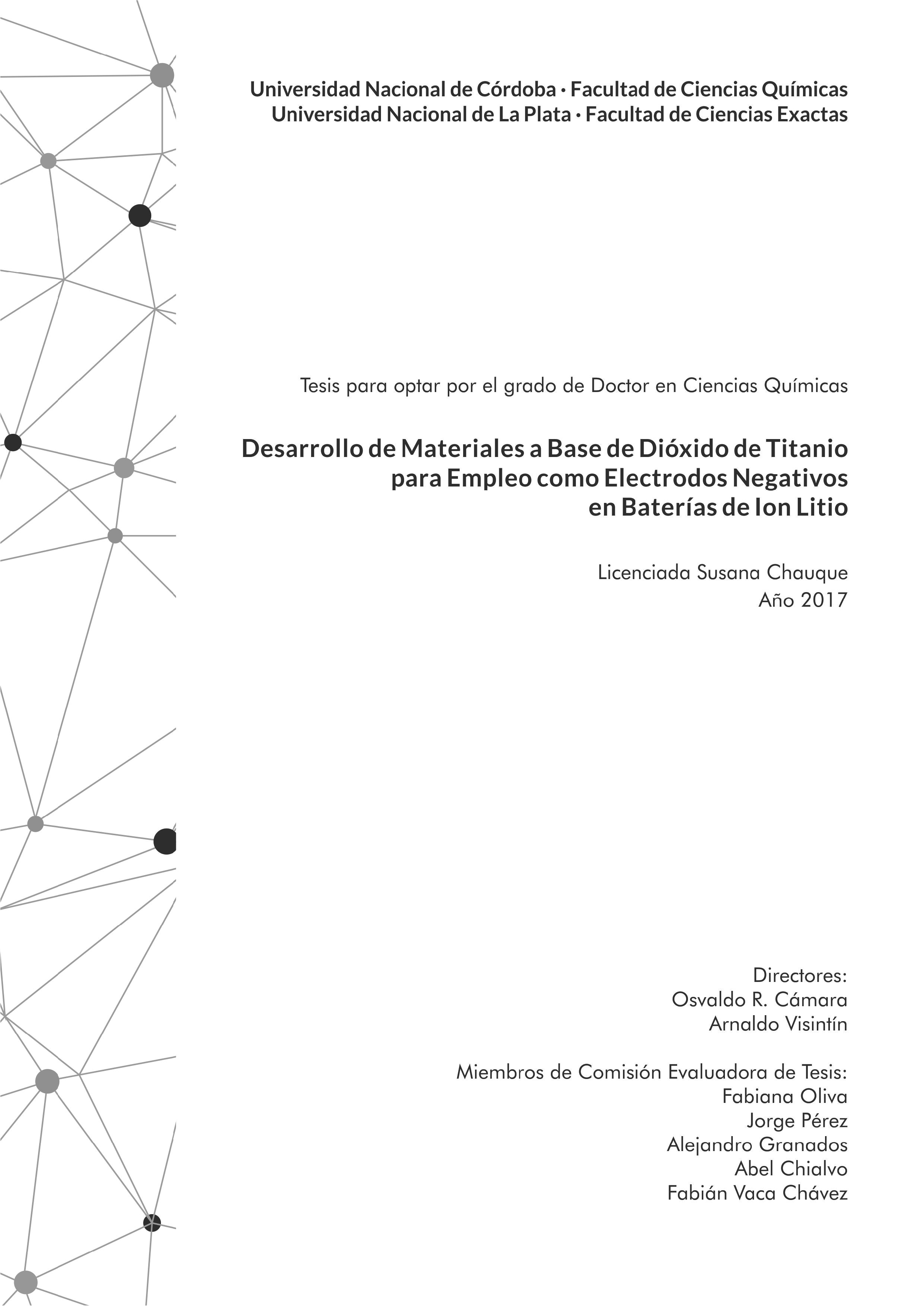 Desarrollo de materiales a base de dióxido de titanio para empleo como electrodo negativo en baterías de ion-litio